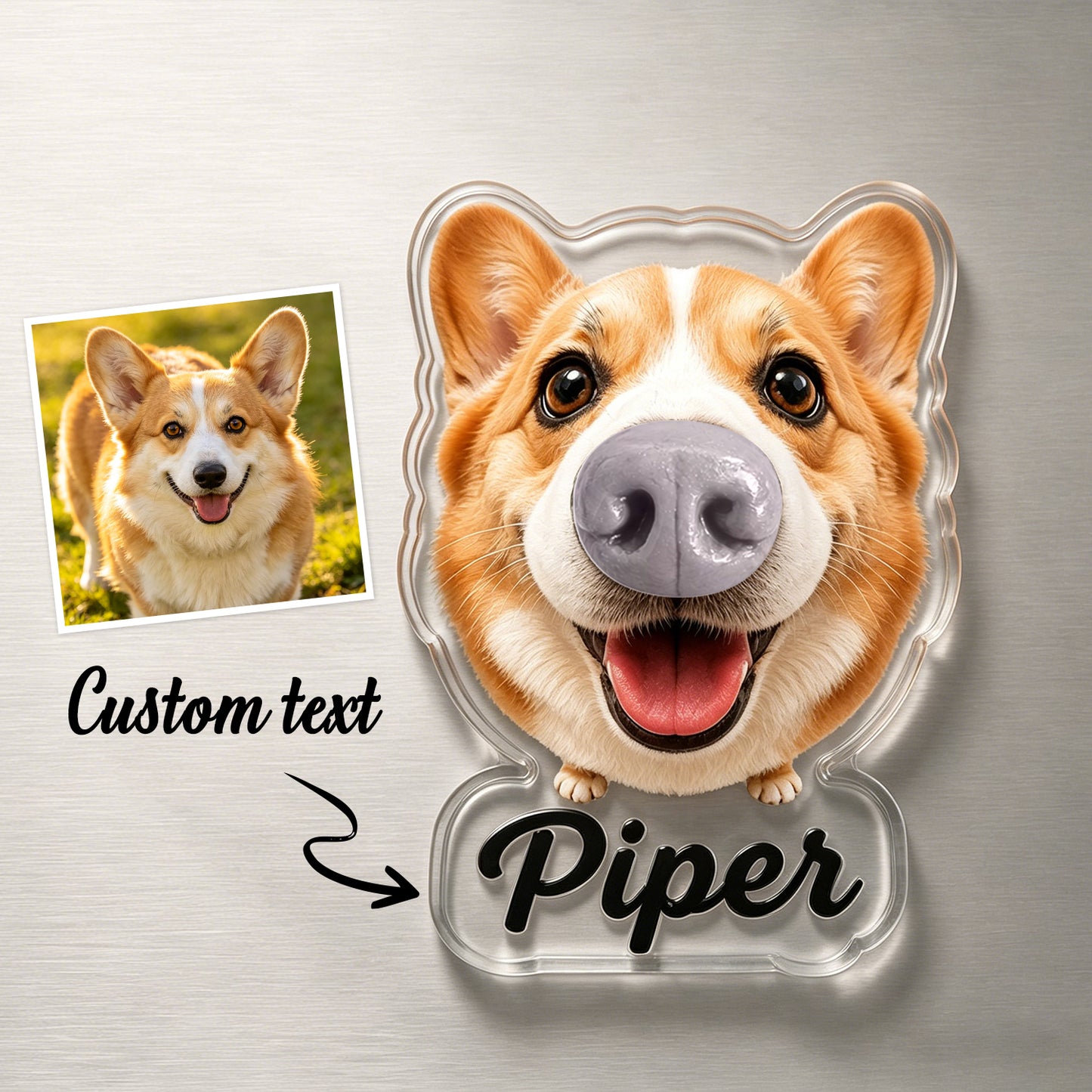 Imán de nevera personalizado de nariz de perro único juguete de regalo