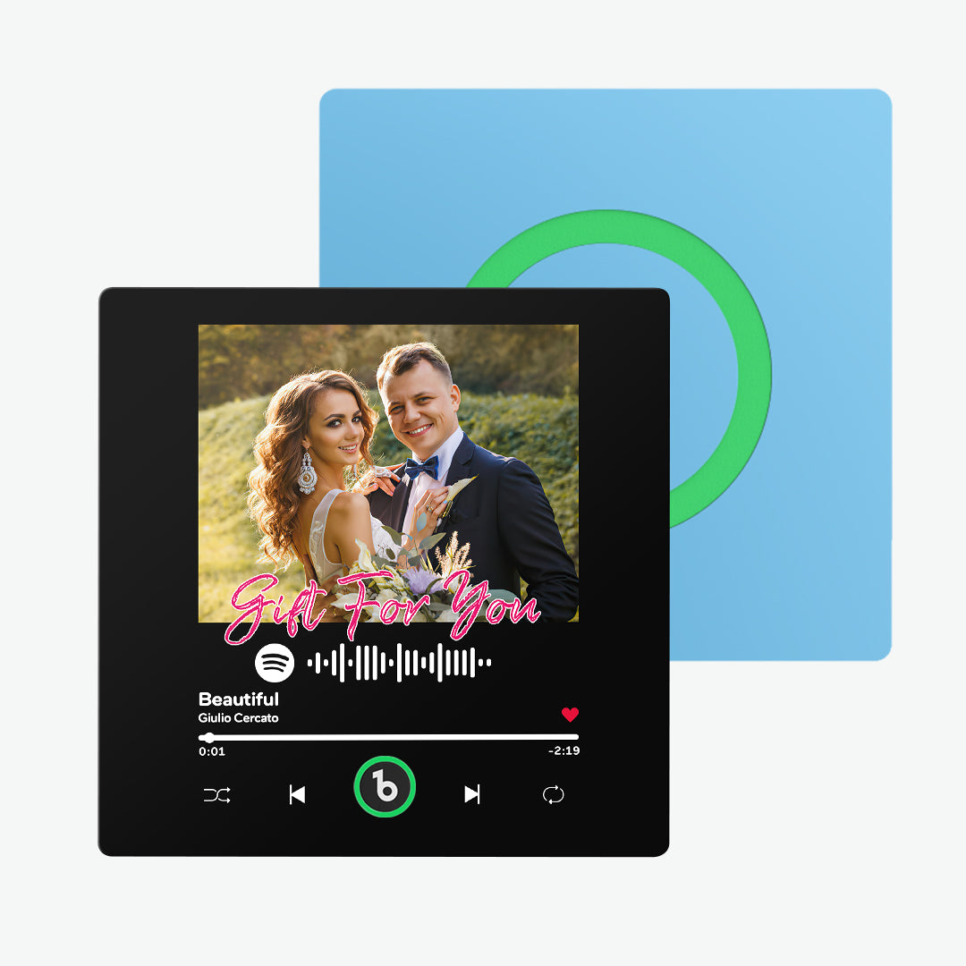 Imán de Nevera Personalizado con Música y Foto Regalo Único para Parejas