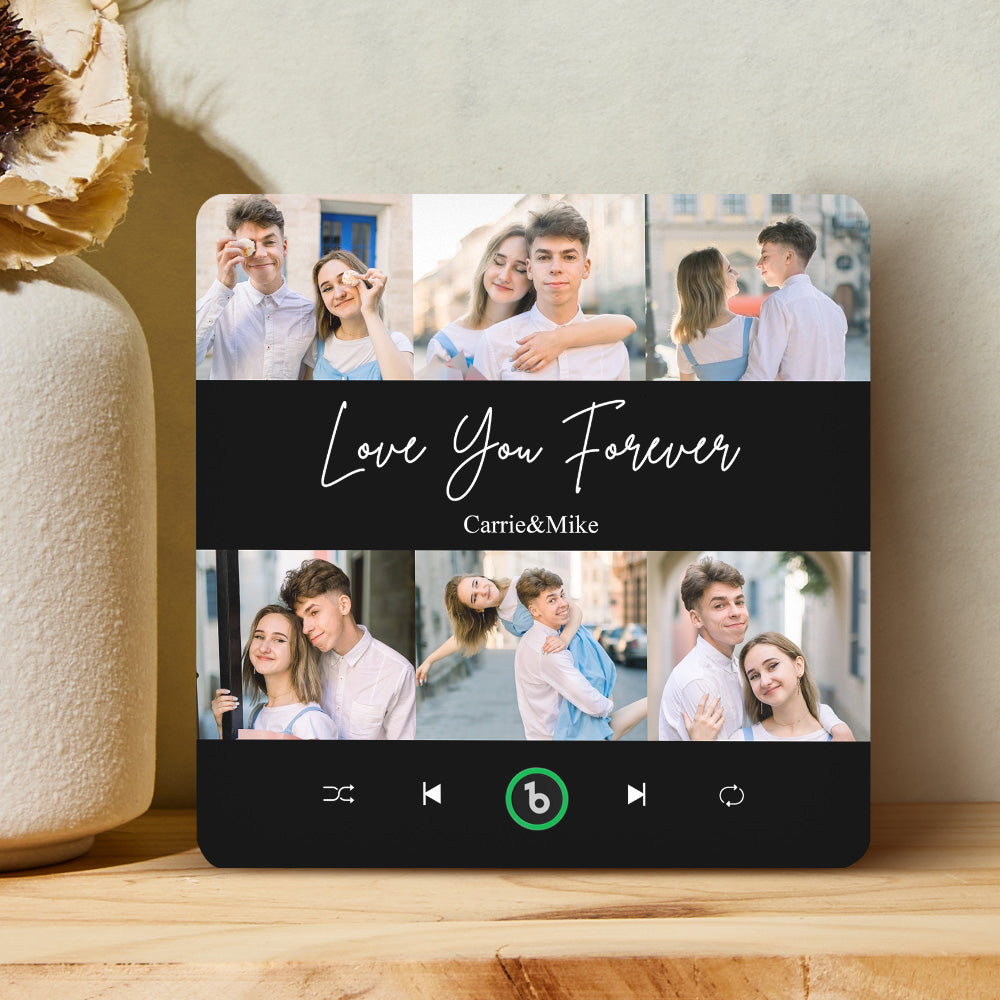 Imán de nevera personalizado fotos texto música regalo único San Valentín
