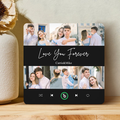 Imán de nevera personalizado fotos texto música regalo único San Valentín
