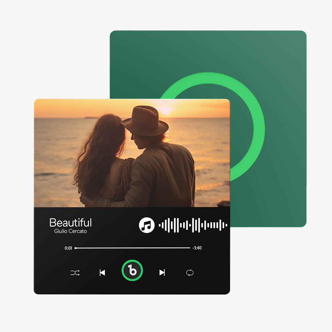 Imán de Nevera Personalizado Música Regalo de Aniversario Pareja Único