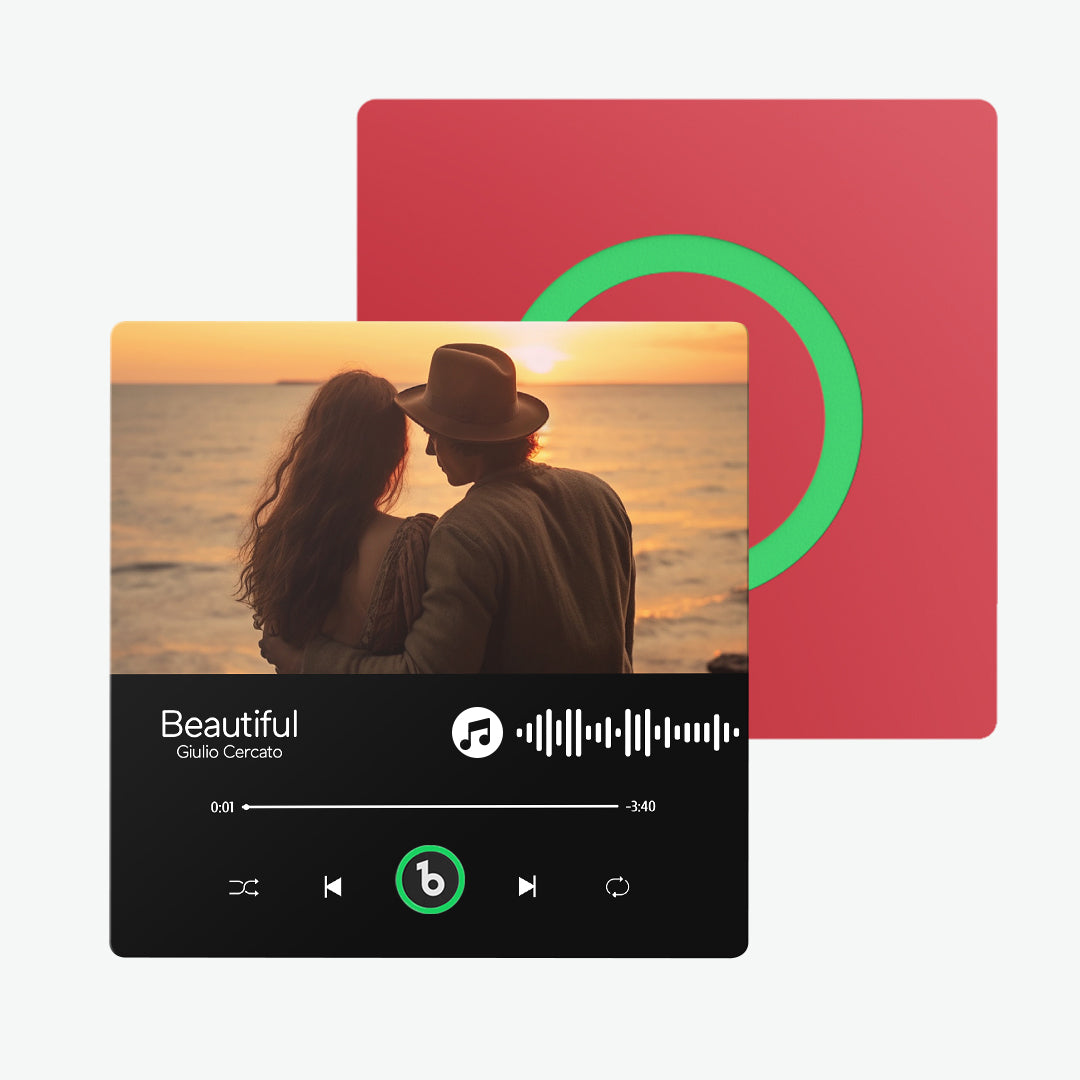 Imán de Nevera Personalizado Música Regalo de Aniversario Pareja Único
