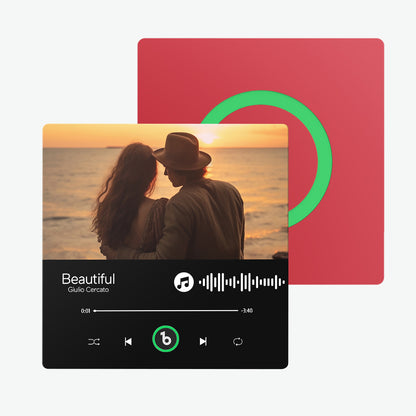 Imán de Nevera Personalizado Música Regalo de Aniversario Pareja Único