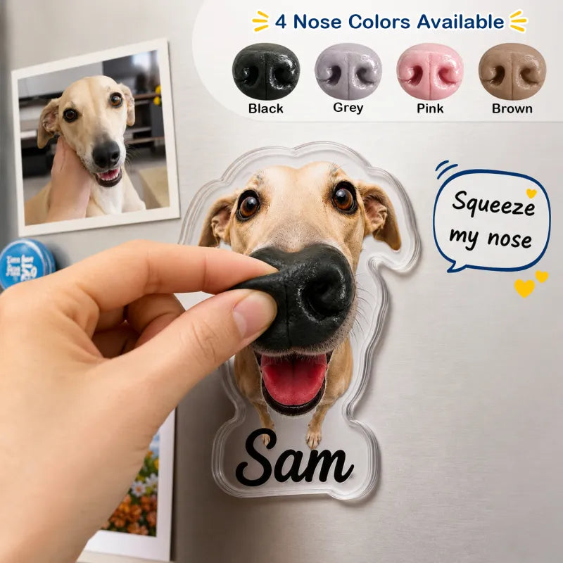 Imán de nevera personalizado de nariz de perro único juguete de regalo