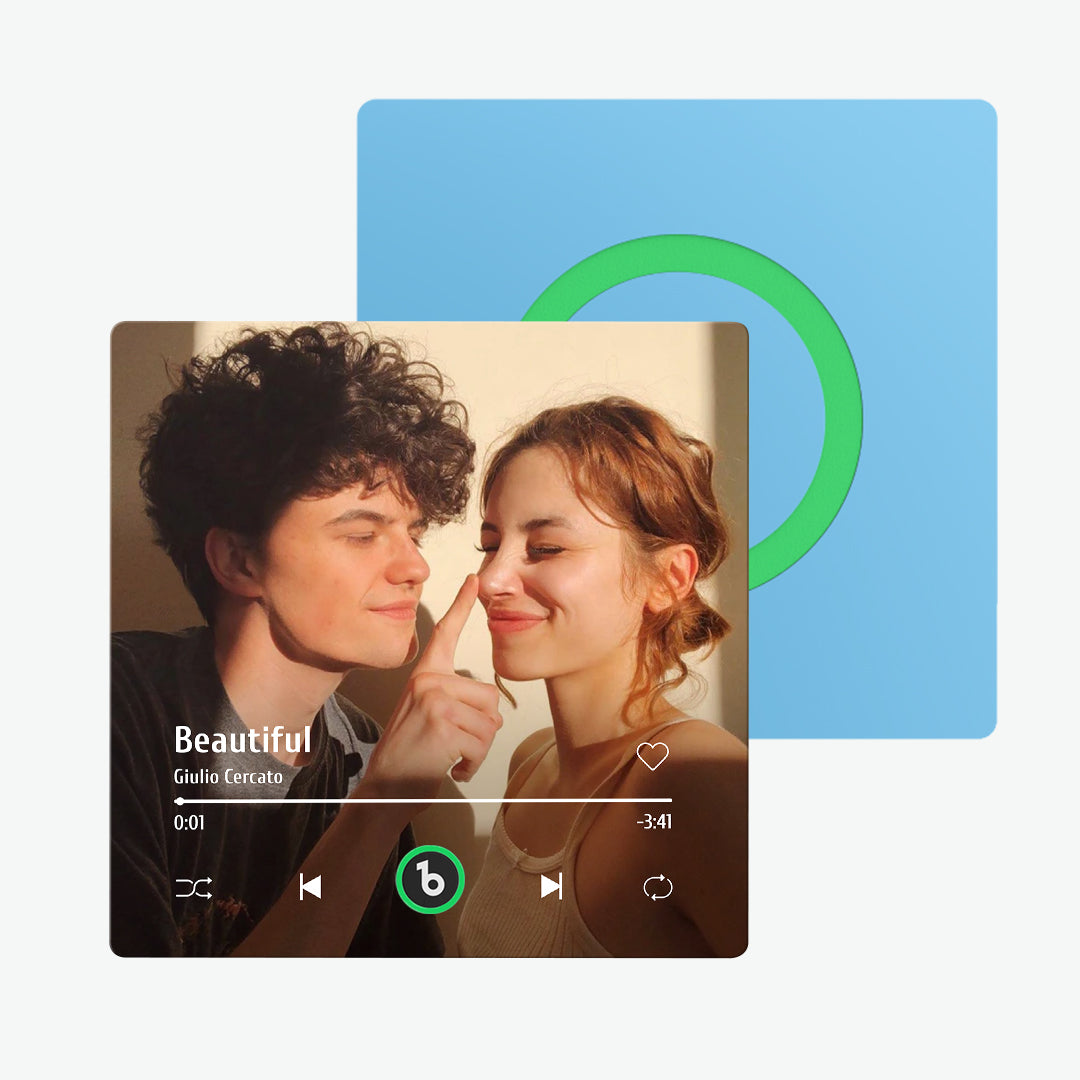 Imán de Nevera Personalizado con Música y Foto Regalo Único para Parejas