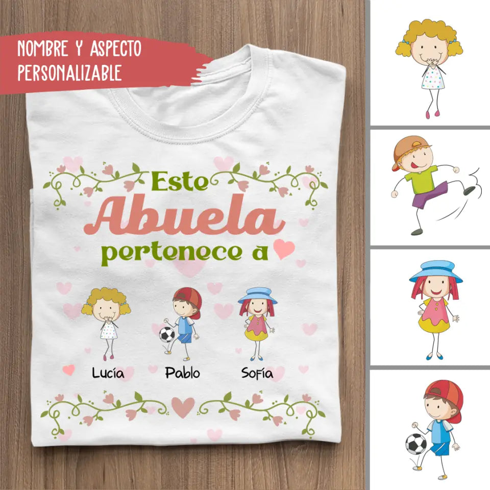 Camiseta Unisex Regalo Para Madre Y Abuela Esta abuela pertenece a