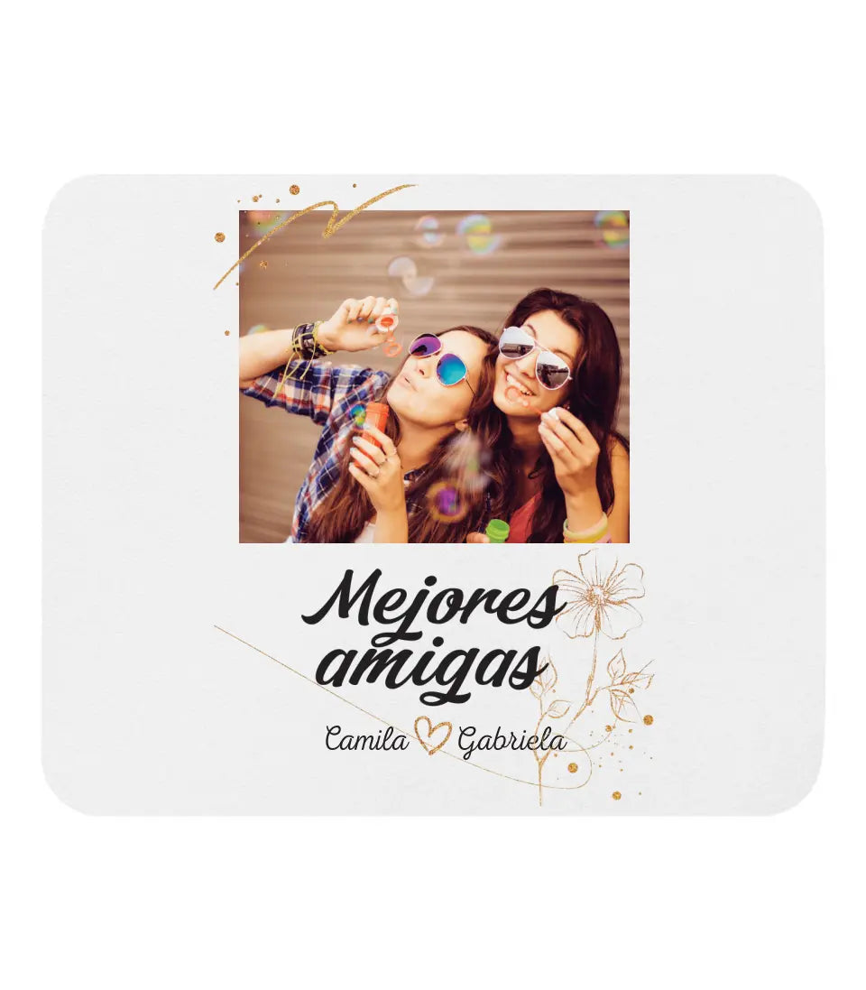 Postal acrílica Mejores amigas con tu propia foto