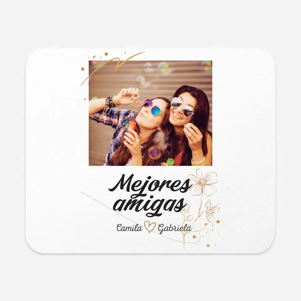 Postal acrílica Mejores amigas con tu propia foto