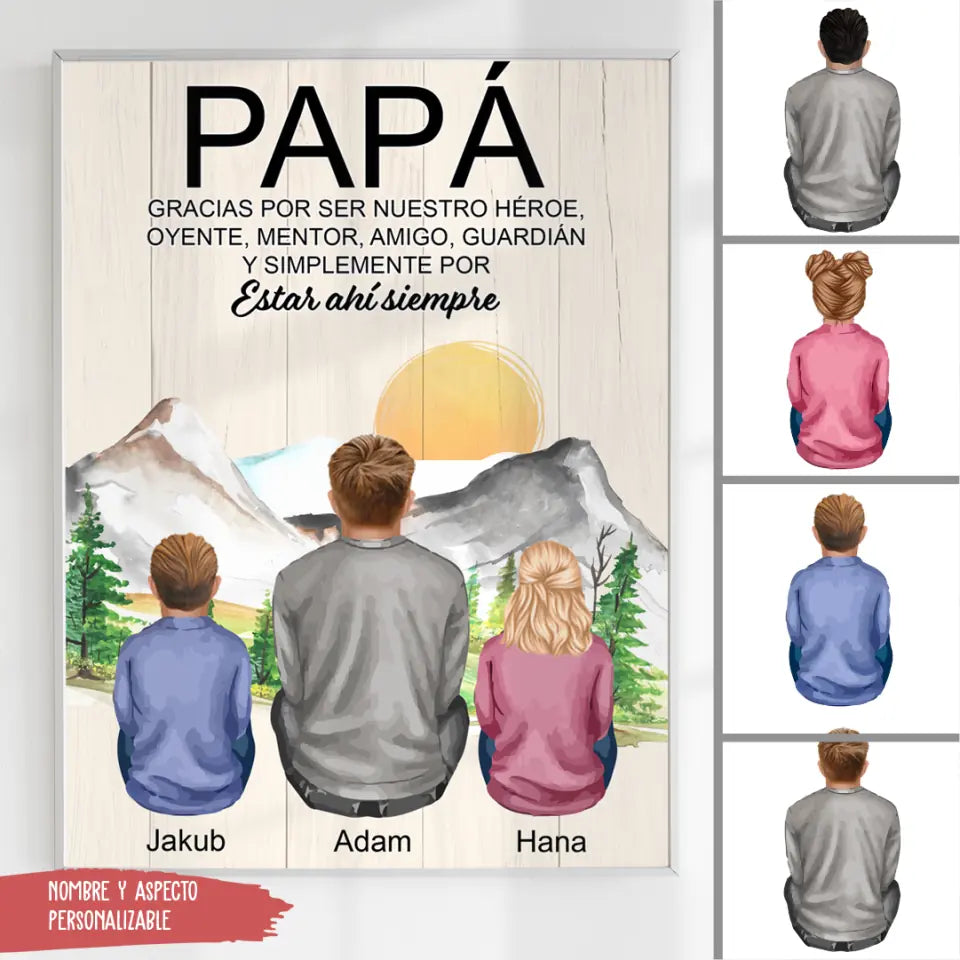 Foto vertical Imagen sobre lienzo Regalos Para Padres PAPÁ