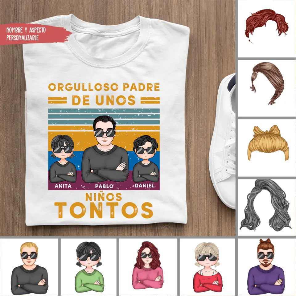 Camiseta  Regalo Padre Orgulloso padre de un niño tonto