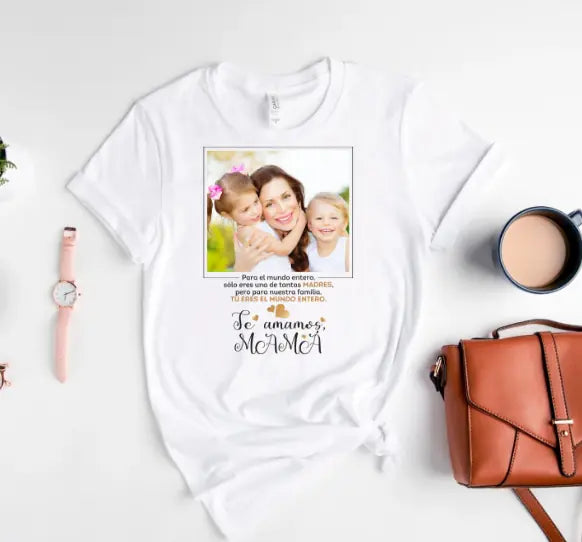 Camiseta personalizada con tu propia foto para mamá