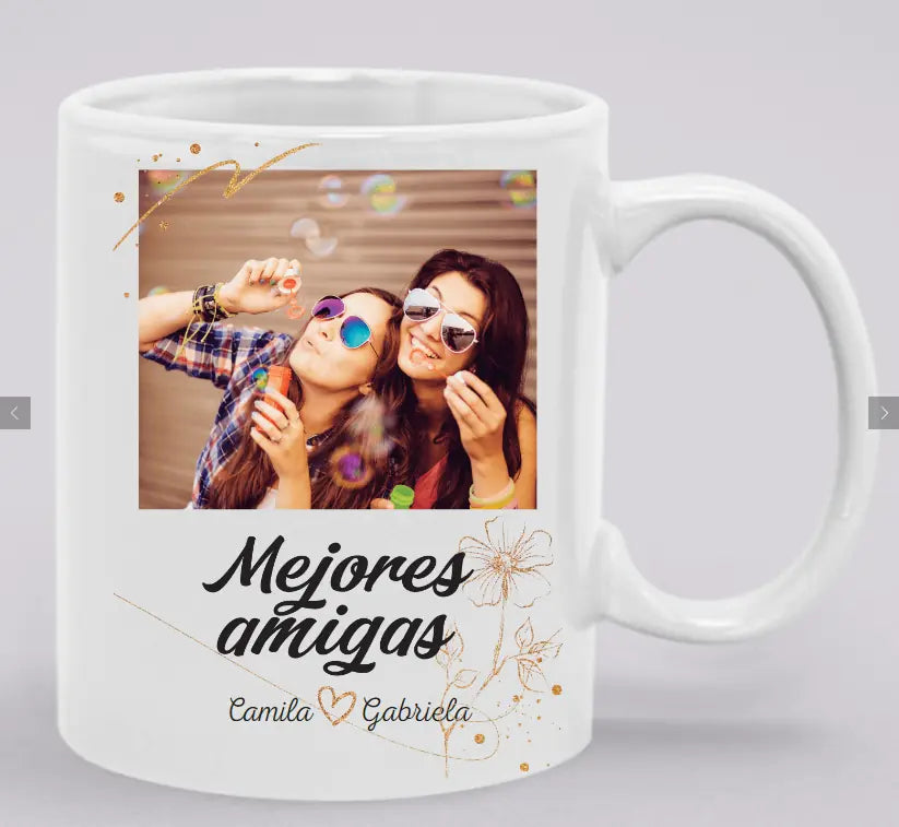 Mejores amigas - Taza con tu propia foto