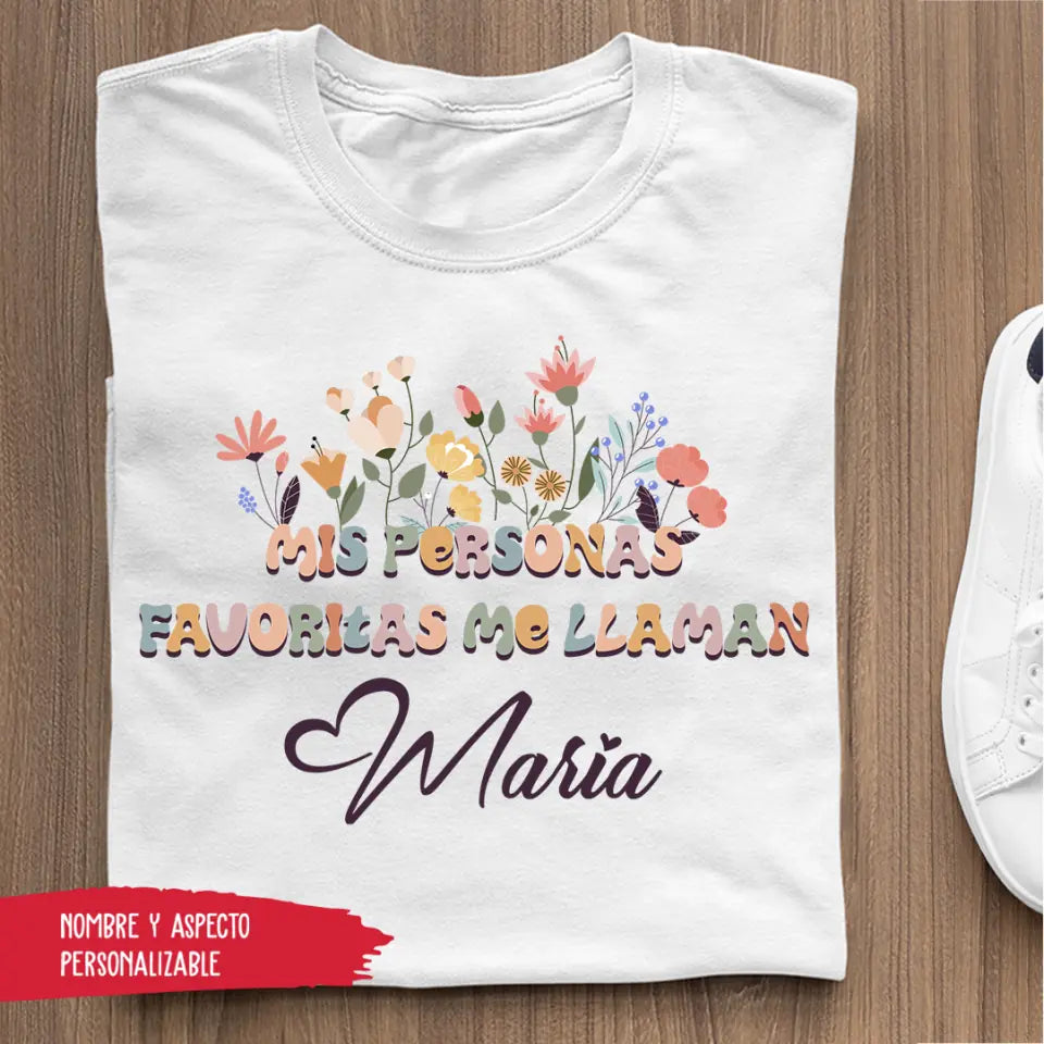 Camiseta Unisex Regalos Para Mi Abuela Mis personas favoritas me llaman