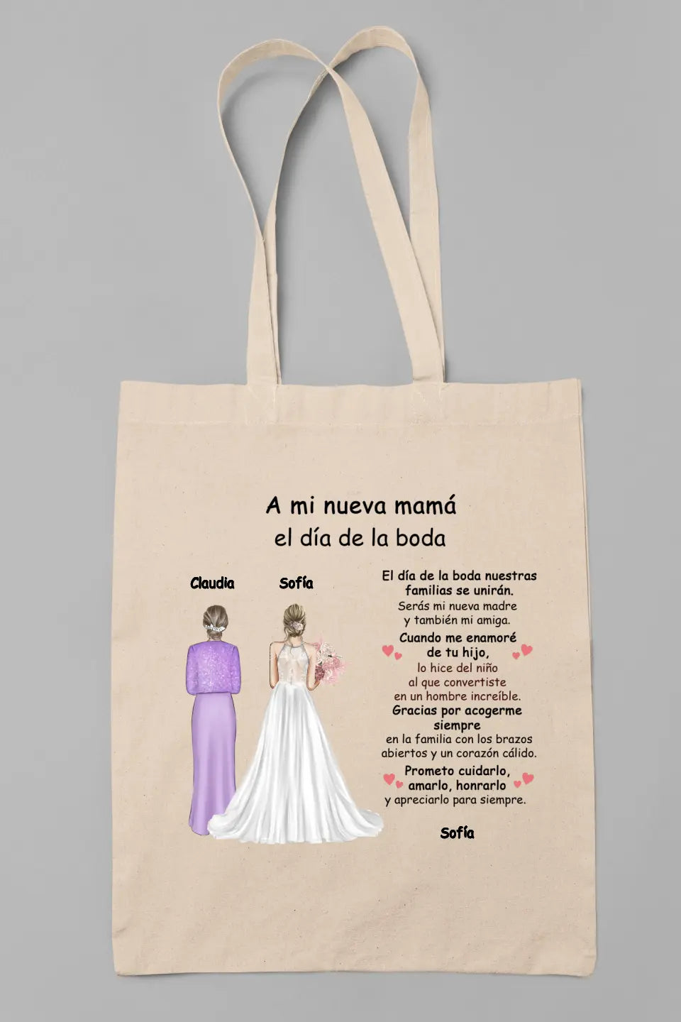 A mi nueva mamá el día de la boda