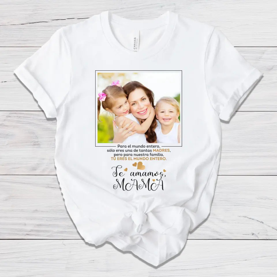 Camiseta personalizada con tu propia foto para mamá