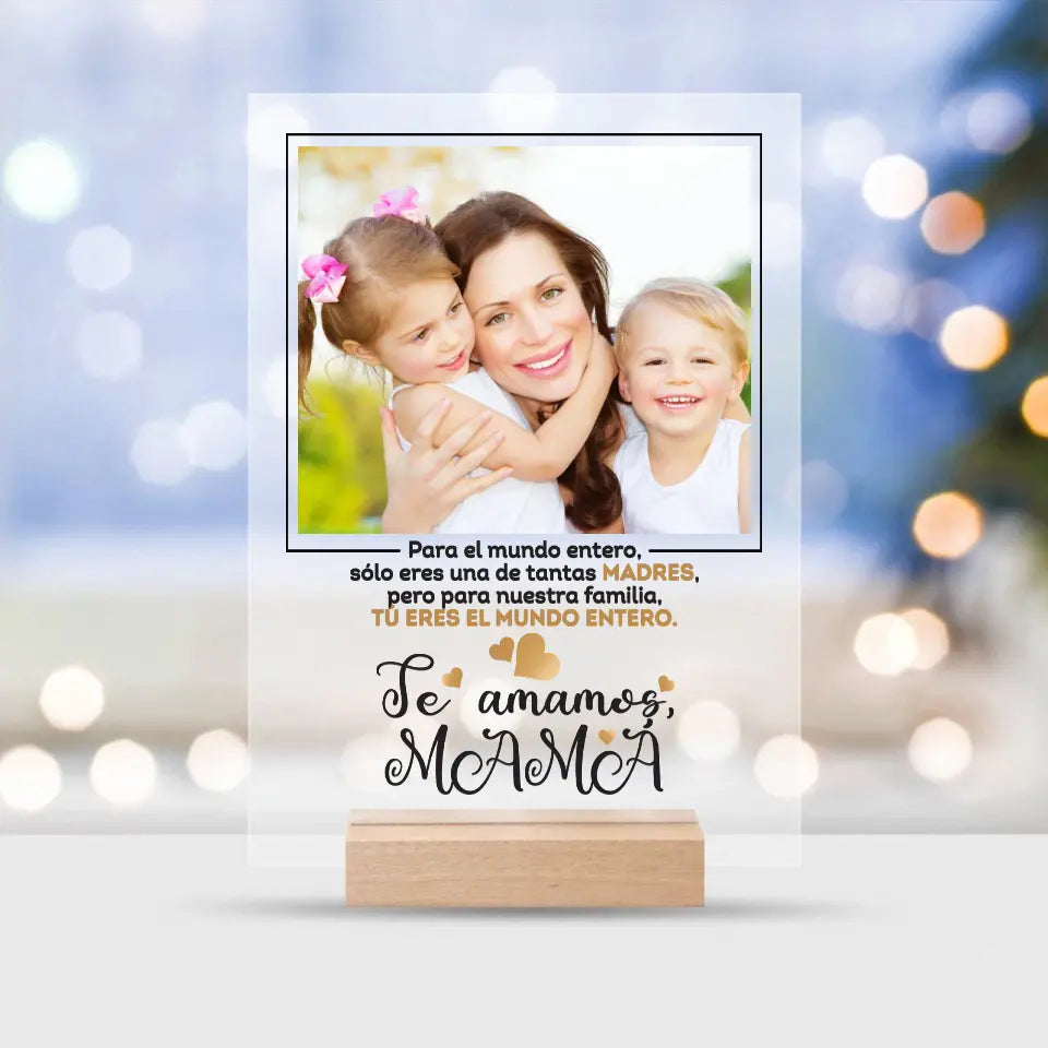 Plexi - un regalo para mamá con su propia foto