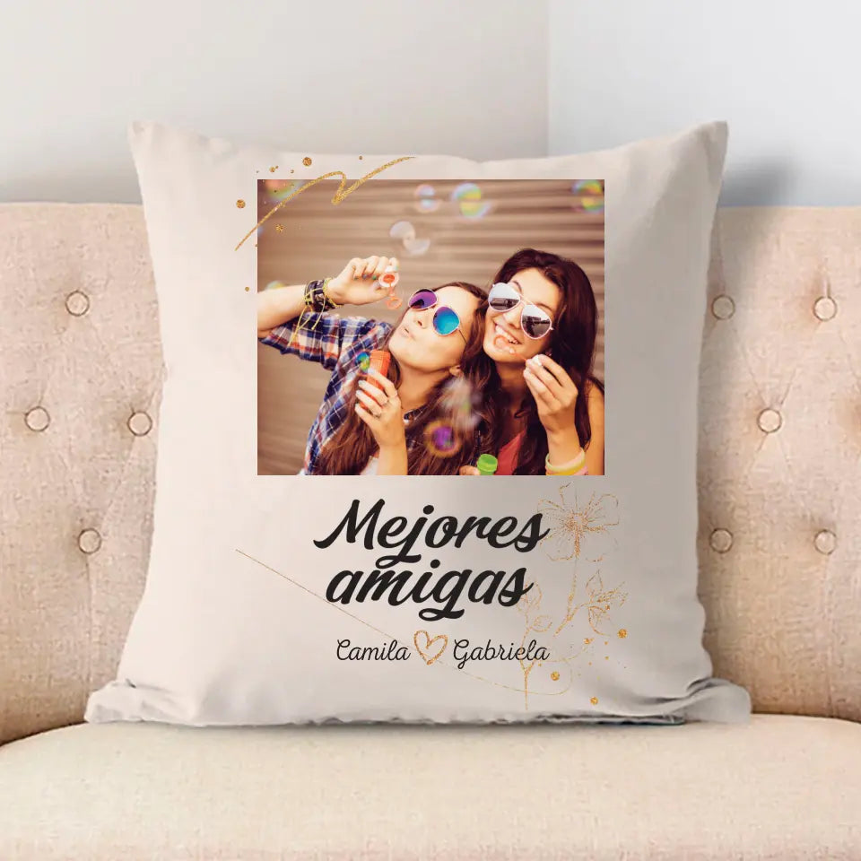 Mejores amigas - Camiseta con tu propia foto