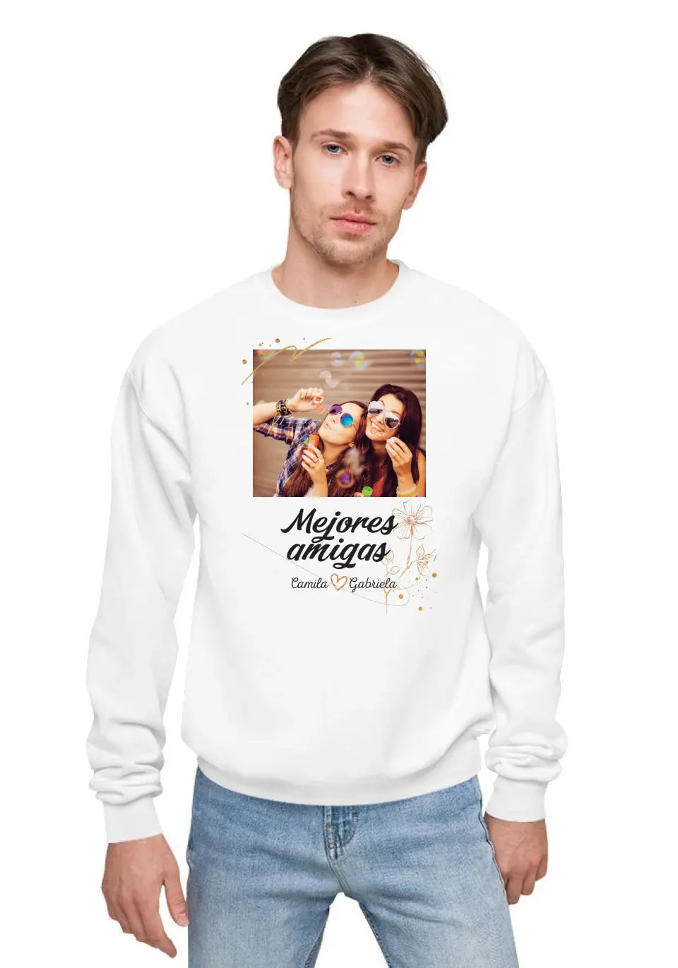 Mejores amigas - Camiseta con tu propia foto