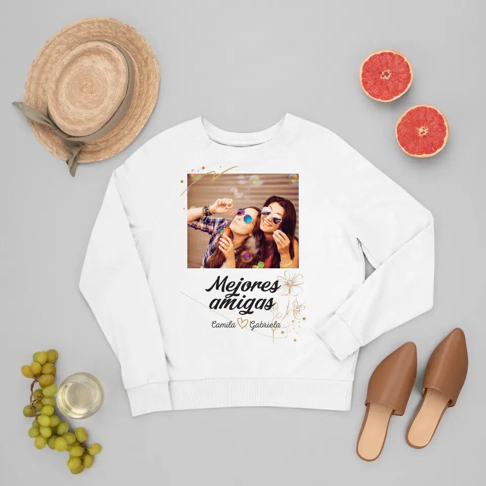 Mejores amigas - Camiseta con tu propia foto