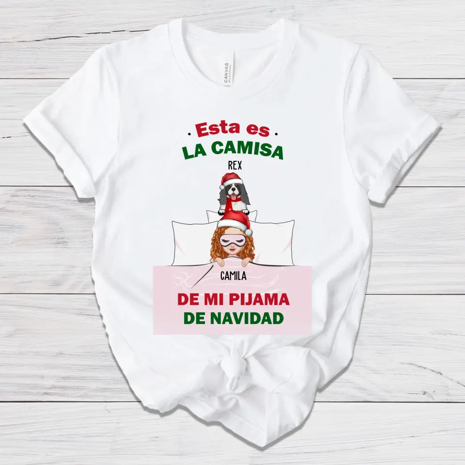 Esta es la camisa de mi pijama de NAVIDAD