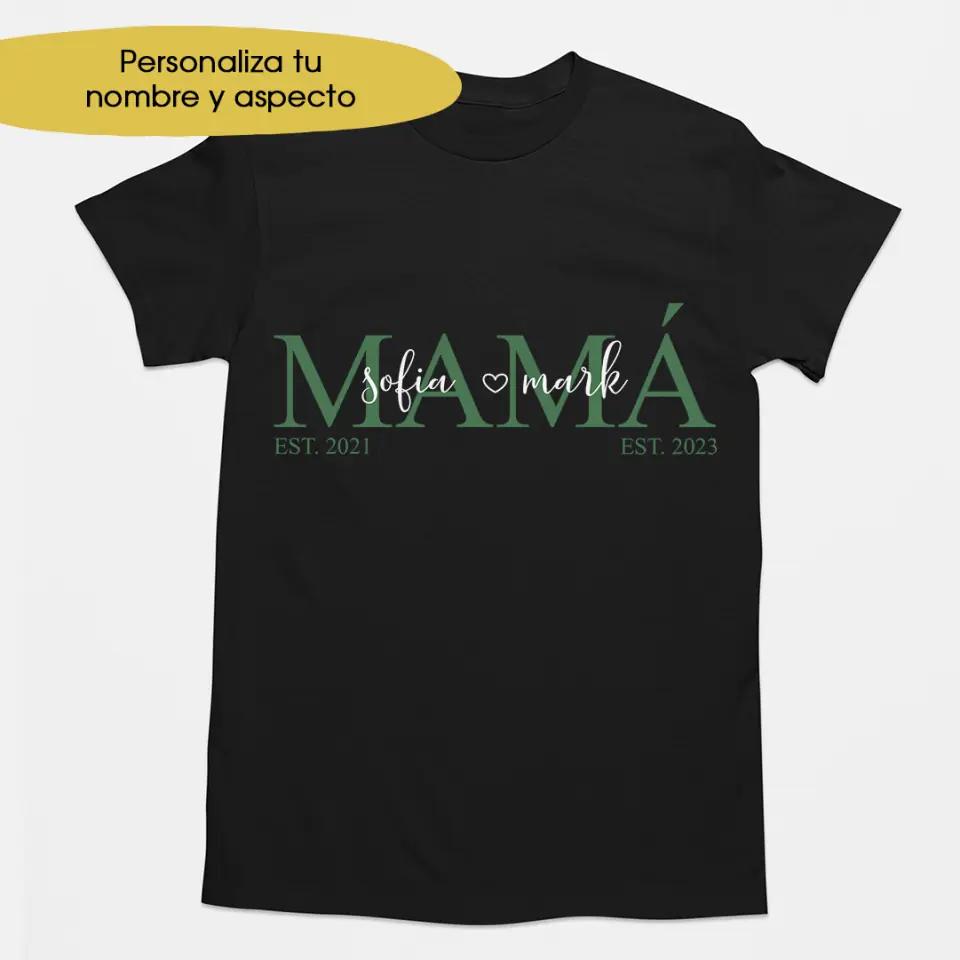 CAMISETA COLORIDA Regalo Dia Madre El Eco de Tu Nombre