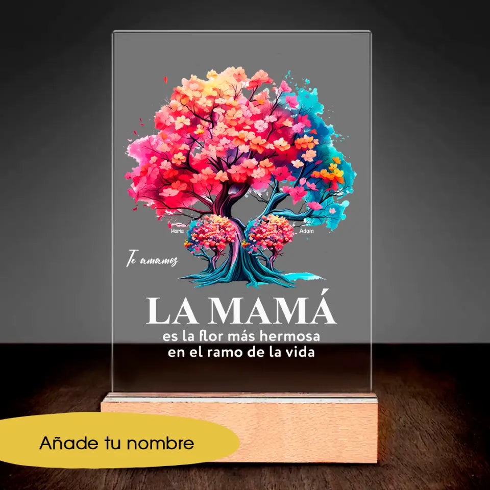 Vidrio acrílico Regalos Día De La Madre Vidrio acrílico
 - La mamá es la flor más hermosa en el ramo de la vida