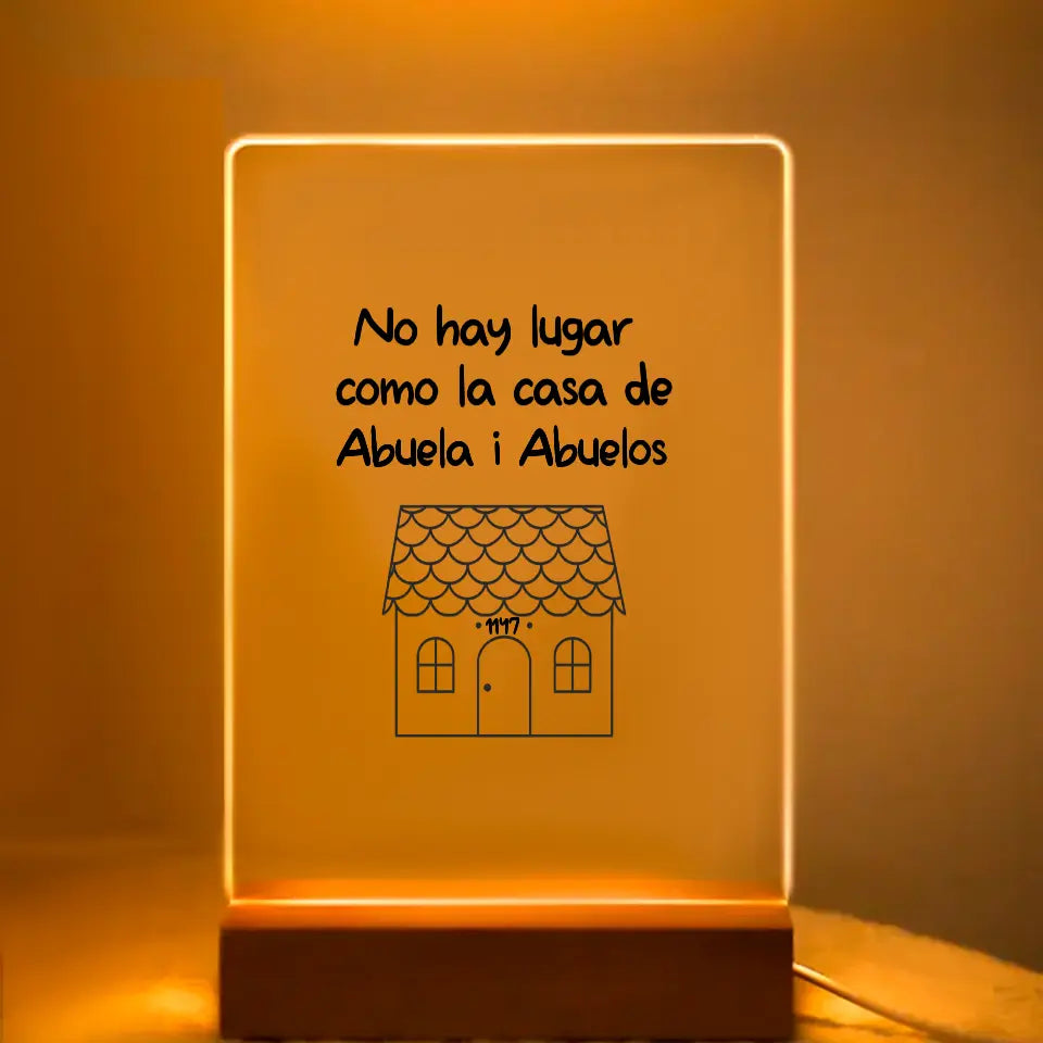 Vidrio acrílico - Para la abuela y el abuelo