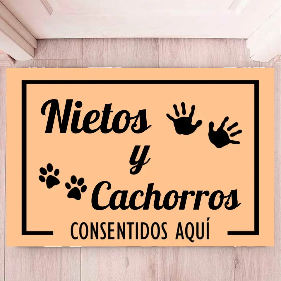 Alfombra - Nietos y cachorros Consentidos aquí