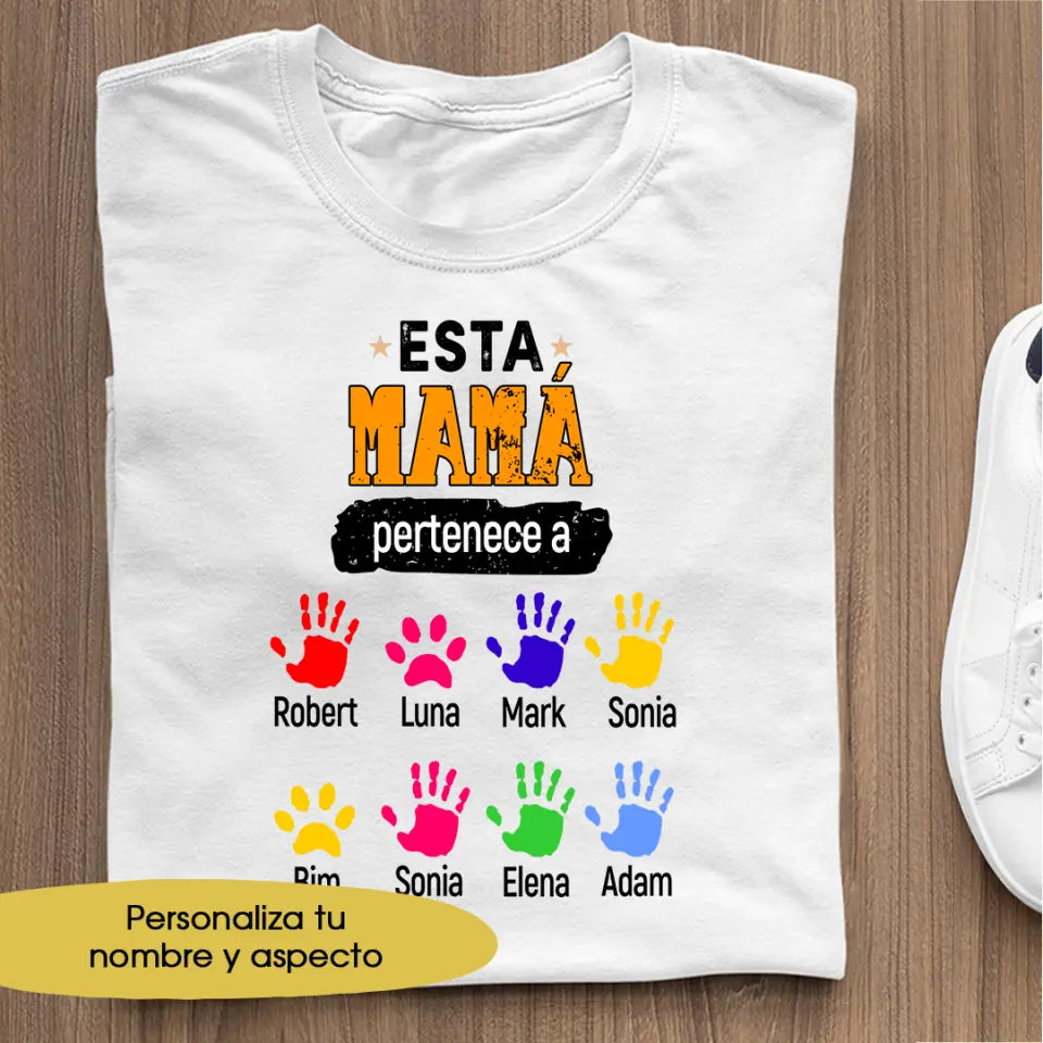 CAMISETA COLORIDA Regalos Día De La Madre Camiseta - Esta mamá pertenece a