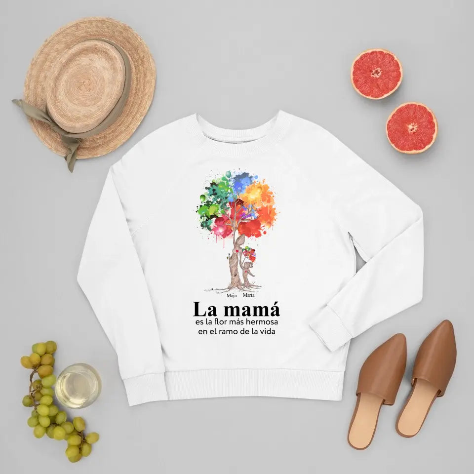 Vidrio acrílico - La mamá es la flor más hermosa en el ramo de la vida