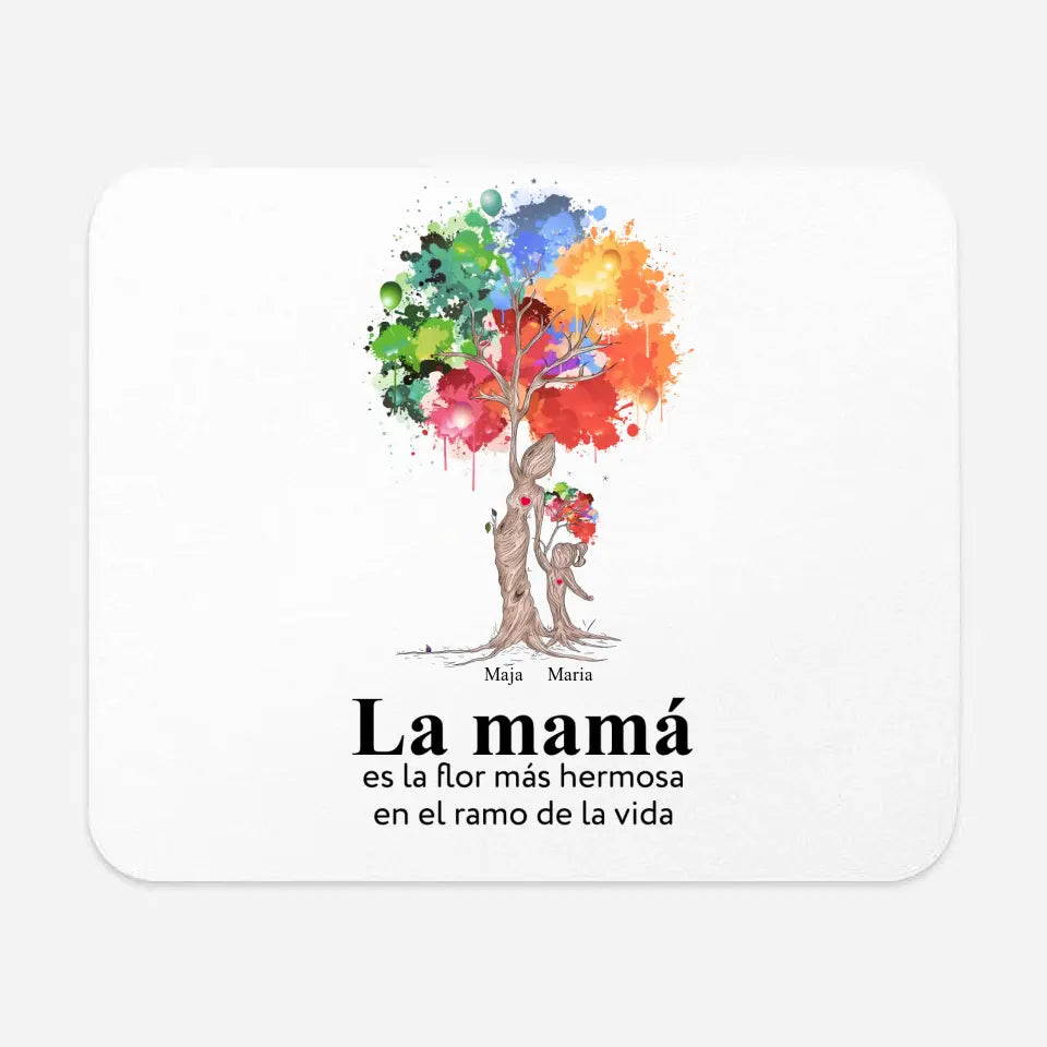 Vidrio acrílico - La mamá es la flor más hermosa en el ramo de la vida