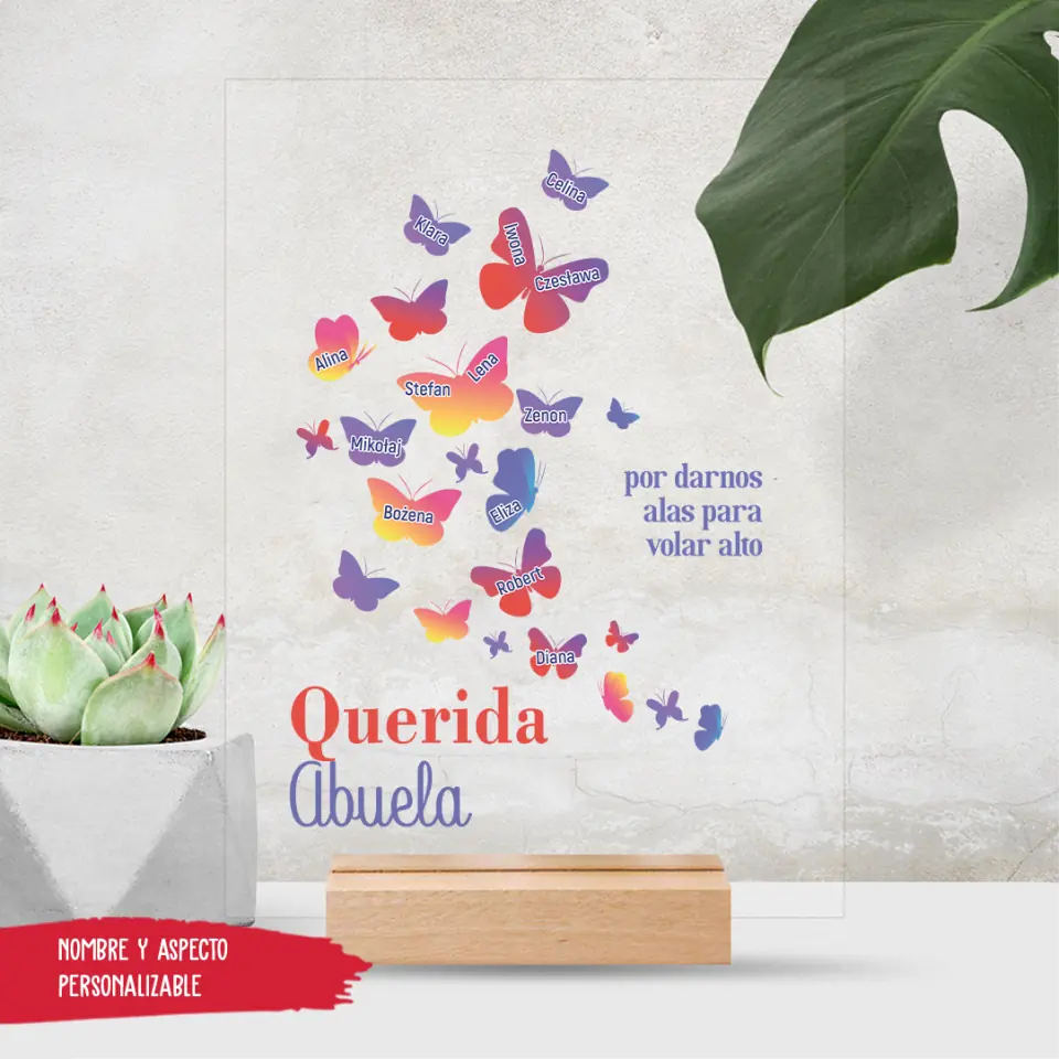 Vidrio acrílico Regalos Originales Para Abuelas Vidrio acrílico - Querida abuela