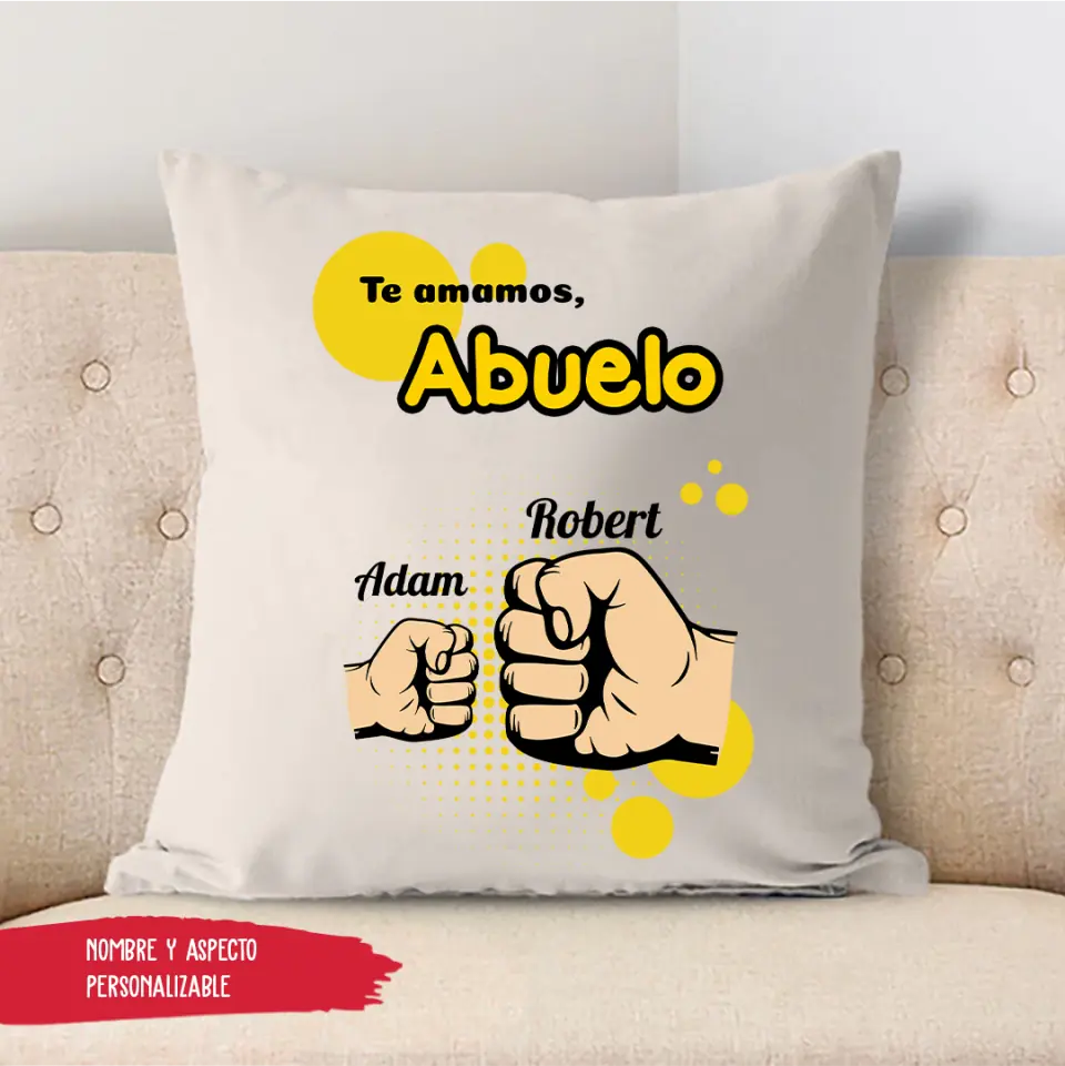 Funda de almohada Regalo Original Abuela Funda de almohada - Te amamos, abuelo