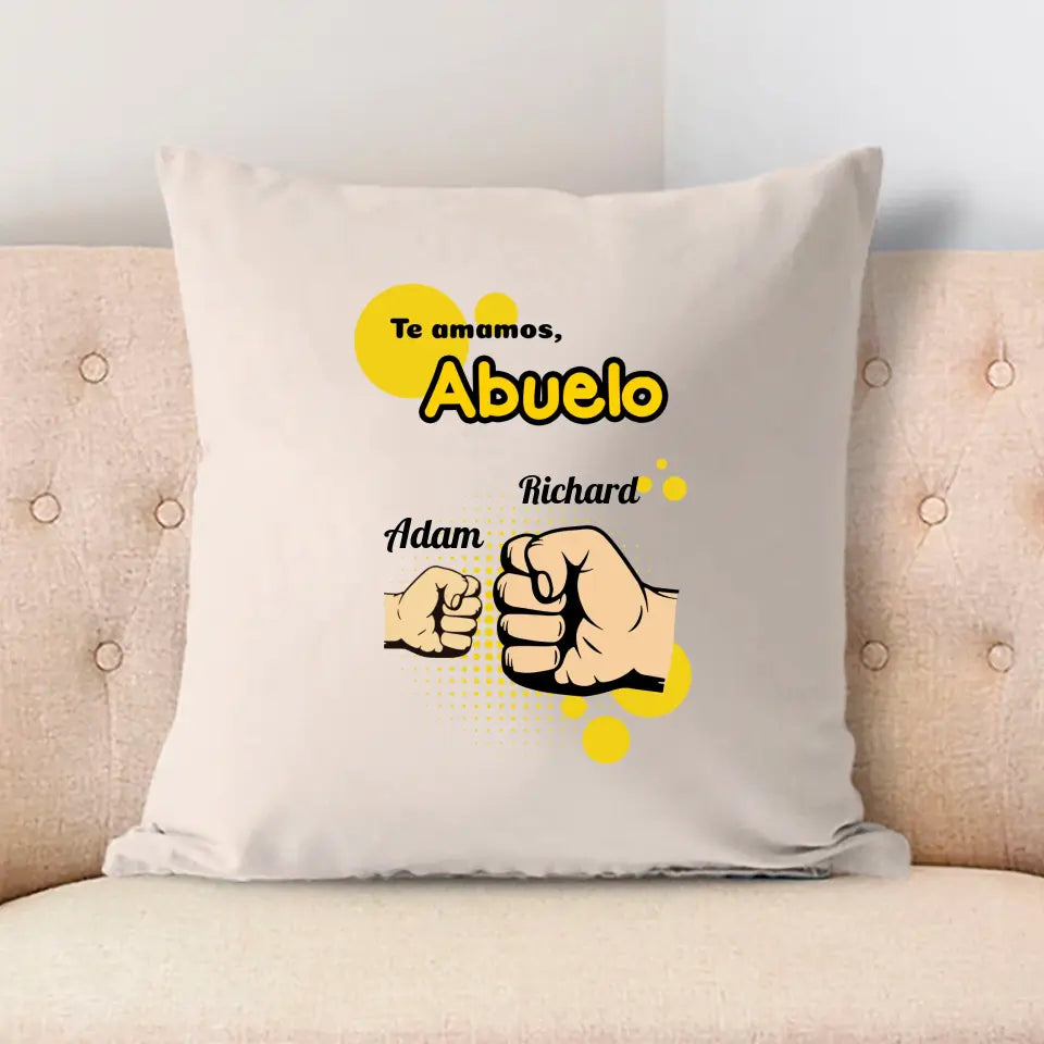 Funda de almohada - Te amamos, abuelo