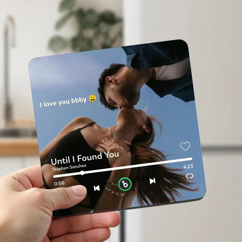 Imán de Nevera Personalizado Foto y Texto Regalo Único para San Valentín
