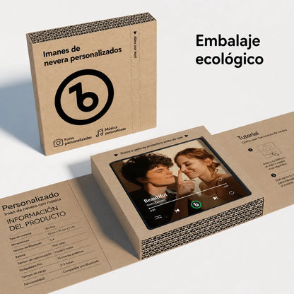 Imán de Nevera Personalizado Estilo Cine Regalo Único para Pareja