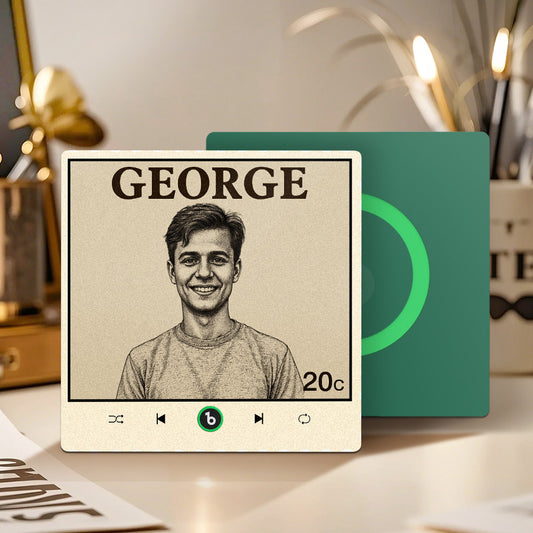 Imán de nevera personalizado retrato vintage música foto regalo único
