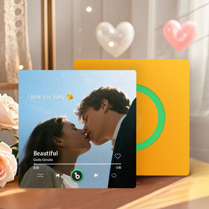 Imán de Nevera Personalizado Foto y Texto Regalo Único para San Valentín