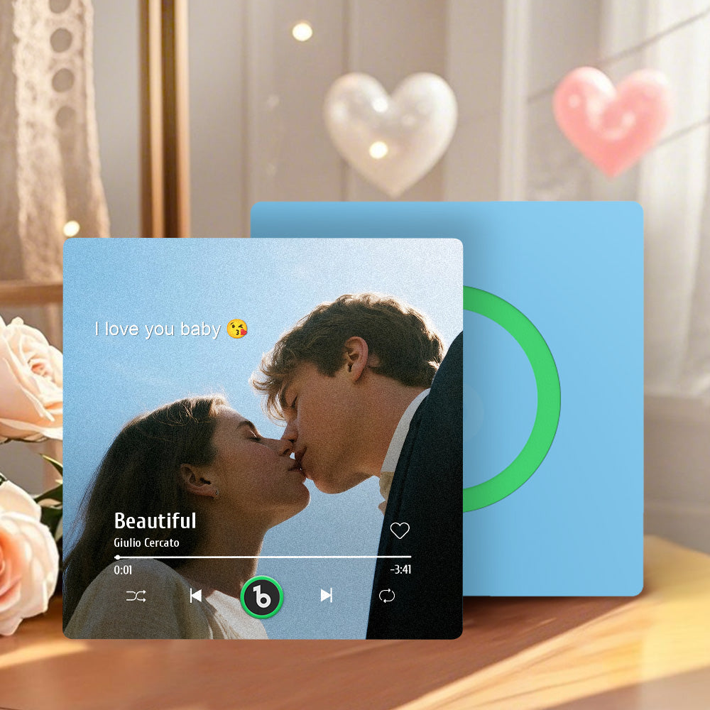 Imán de Nevera Personalizado Foto y Texto Regalo Único para San Valentín