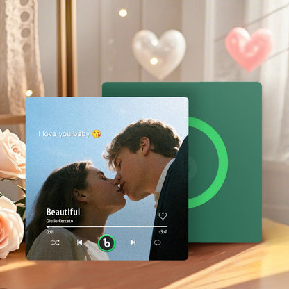 Imán de Nevera Personalizado Foto y Texto Regalo Único para San Valentín