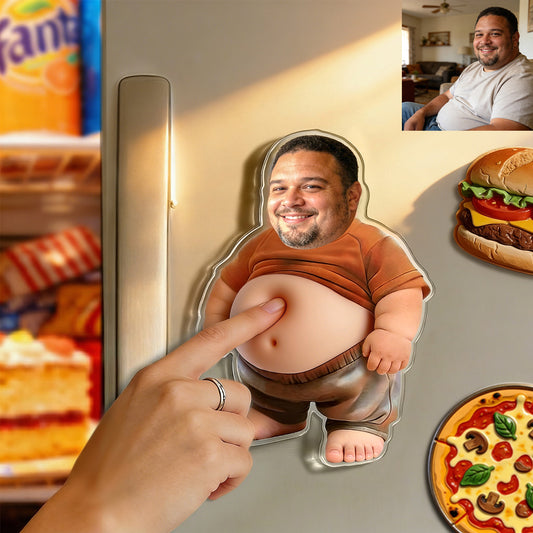 Imán de nevera personalizado 3 pegatinas cara suave regalo divertido Día del Padre