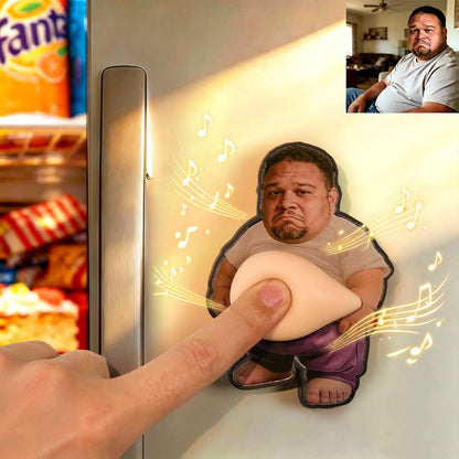 Imán de nevera personalizado con foto y sonido, regalo único para pareja