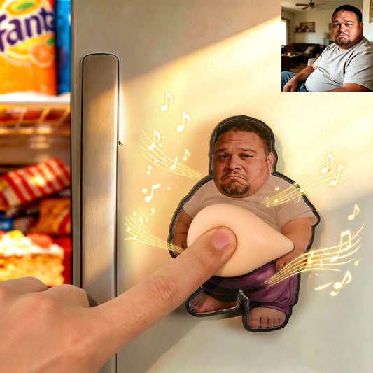 Imán de nevera personalizado con foto y sonido, regalo único para pareja