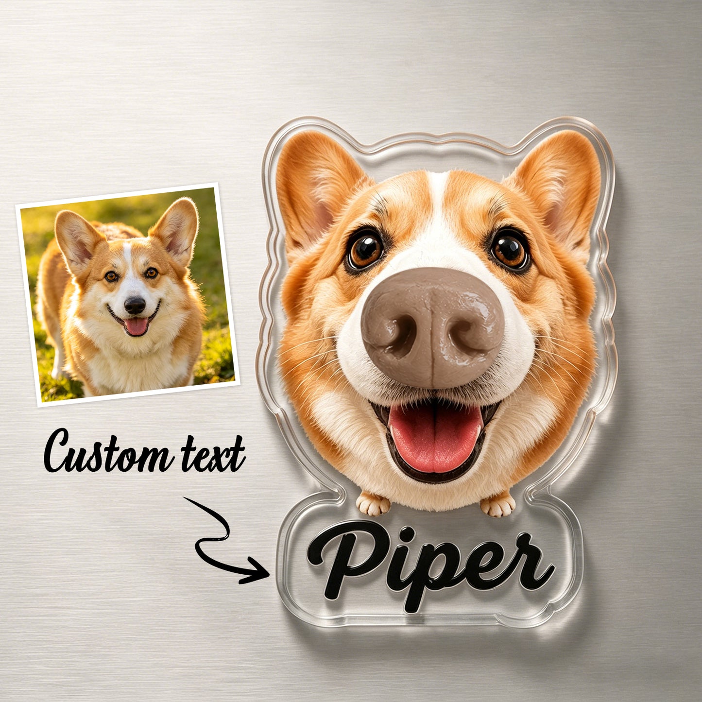 Imán de nevera personalizado de nariz de perro único juguete de regalo