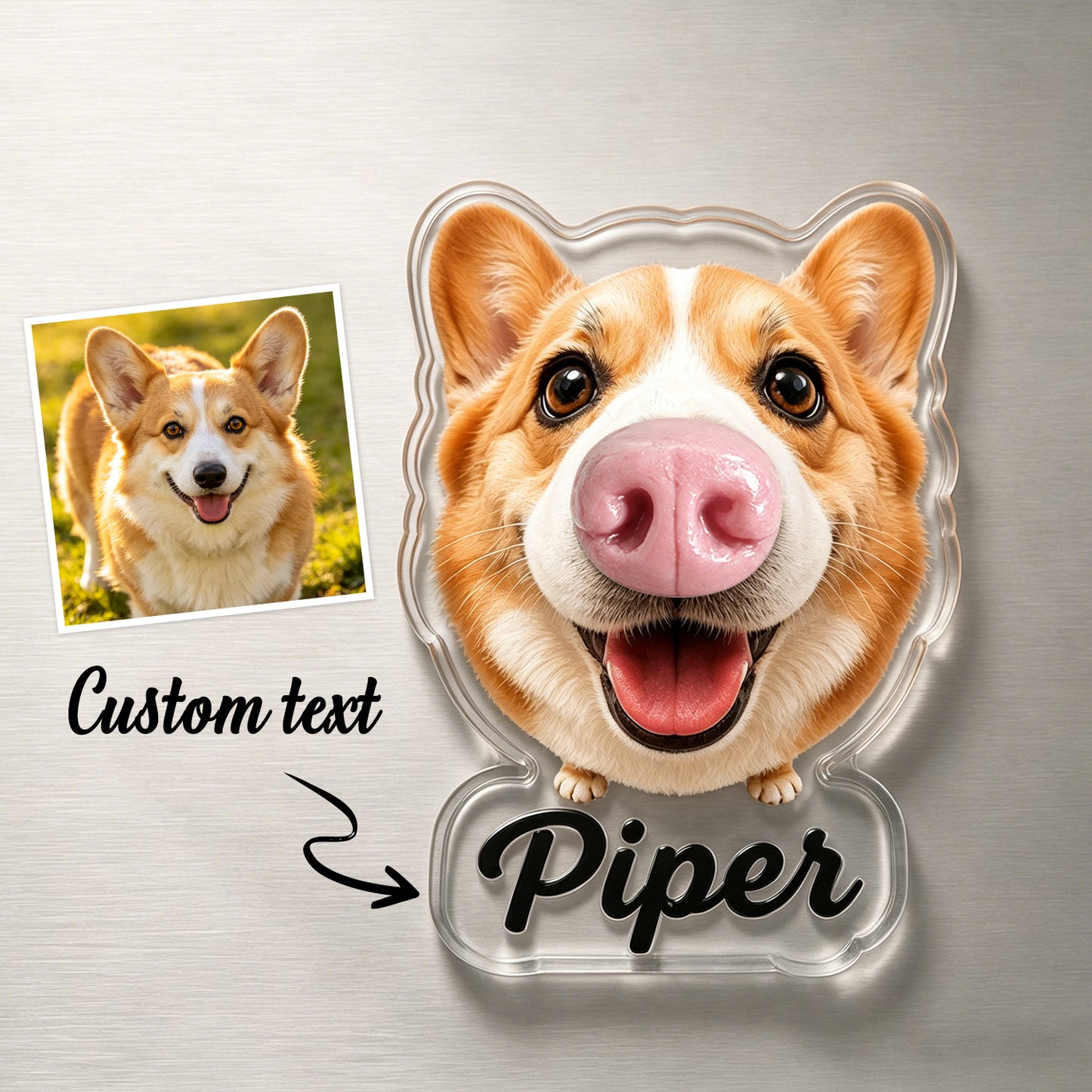 Imán de nevera personalizado de nariz de perro único juguete de regalo
