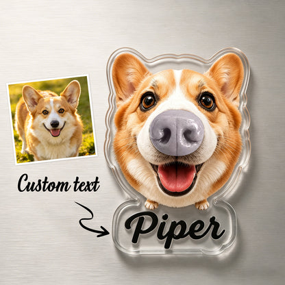 Imán de nevera personalizado de nariz de perro único juguete de regalo
