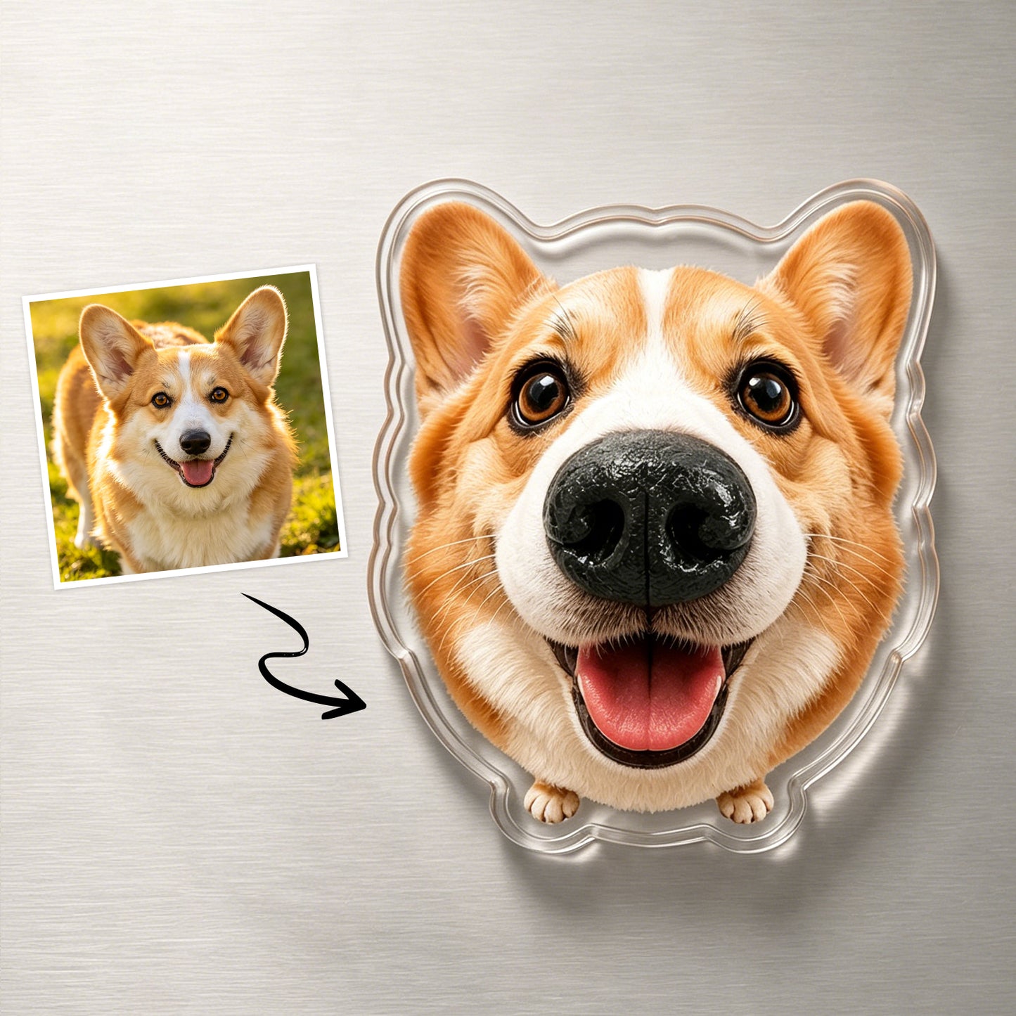 Imán de nevera personalizado de nariz de perro único juguete de regalo