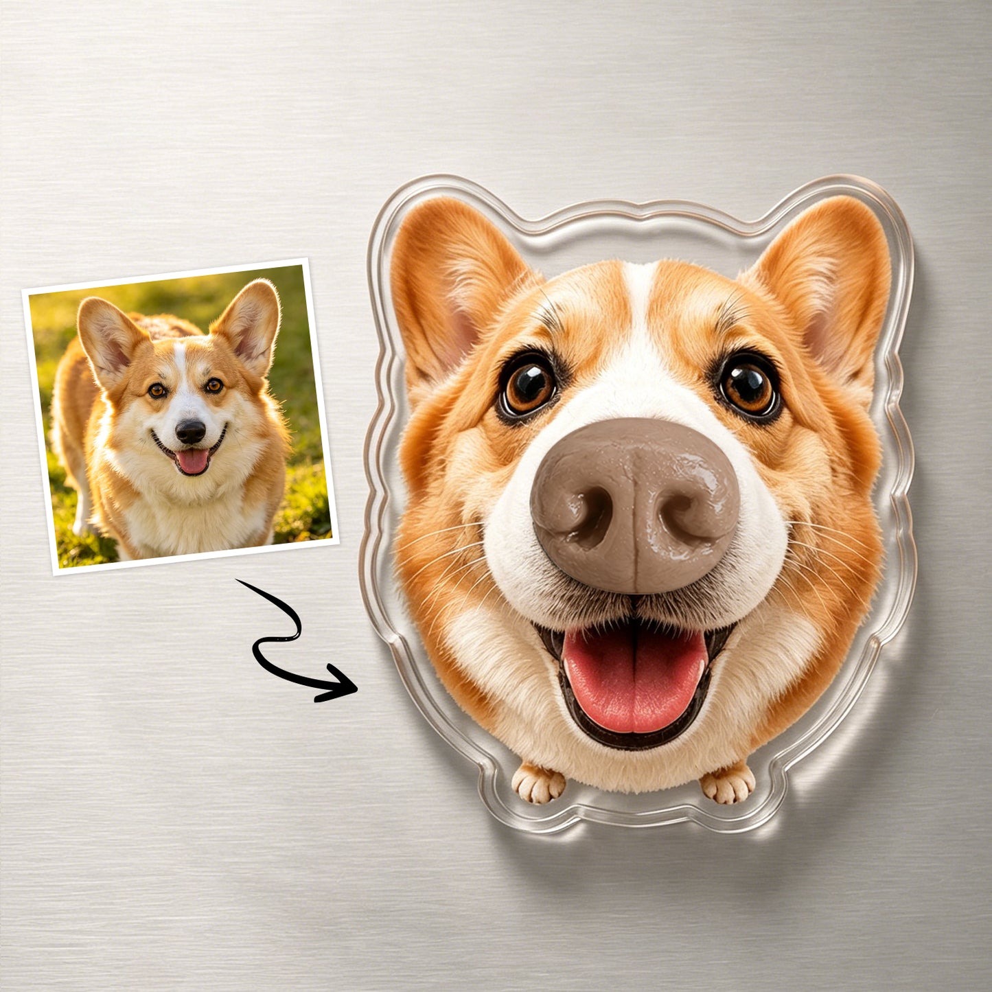 Imán de nevera personalizado de nariz de perro único juguete de regalo