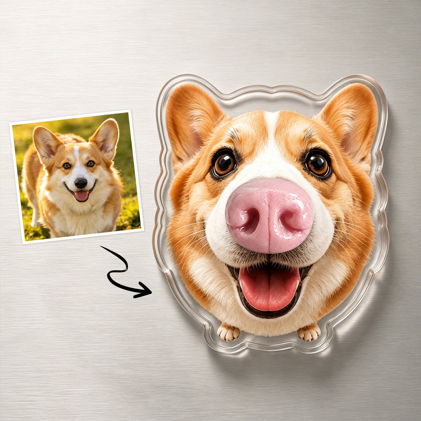 Imán de nevera personalizado de nariz de perro único juguete de regalo