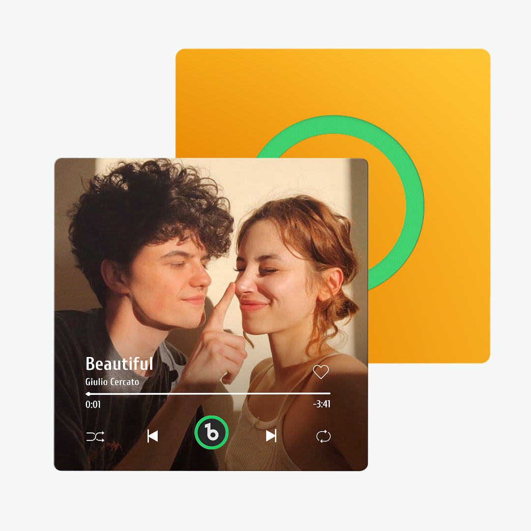 Imán de Nevera Personalizado con Música y Foto Regalo Único para Parejas